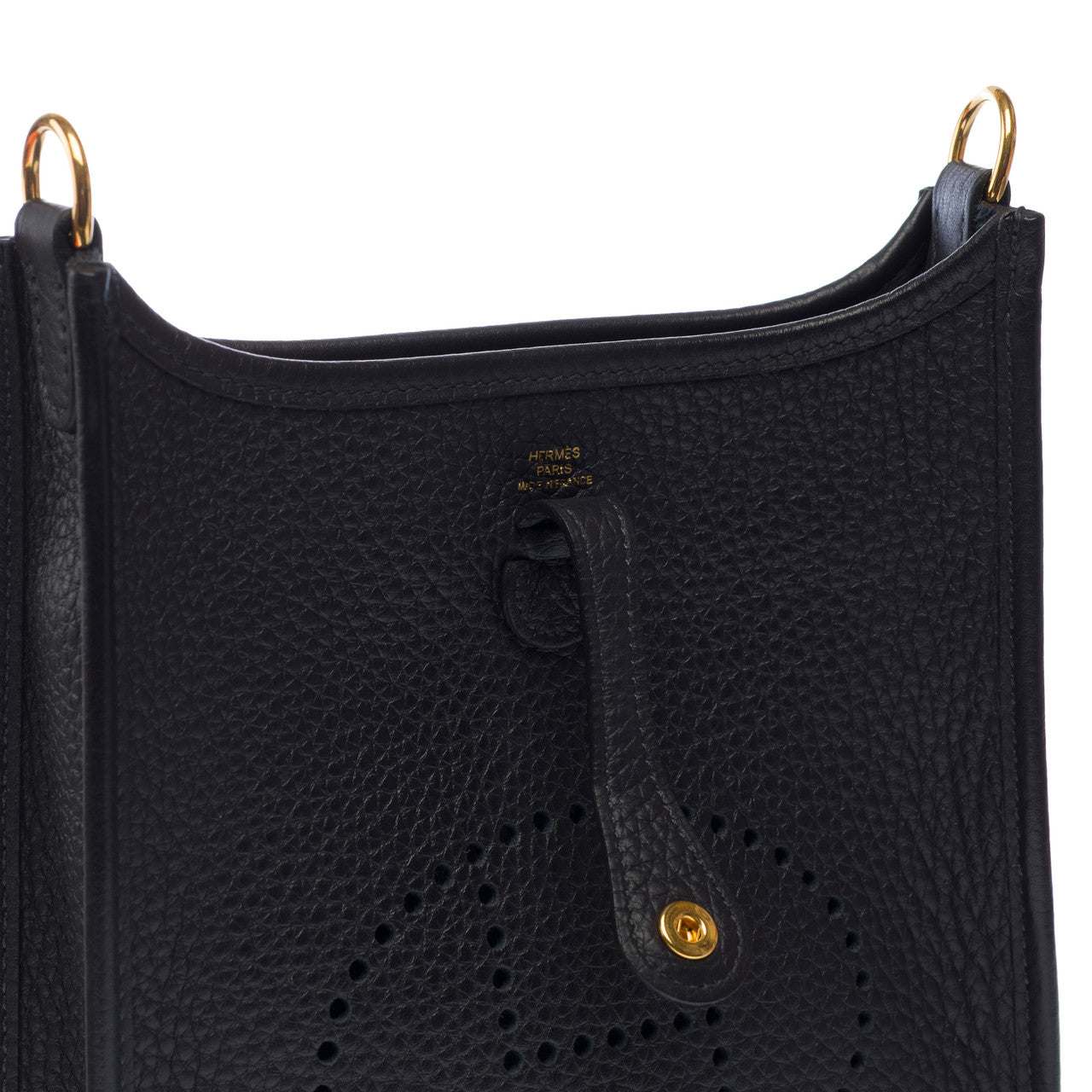 Sac HERMES Evelyne en Cuir Bleu Marine - 102962