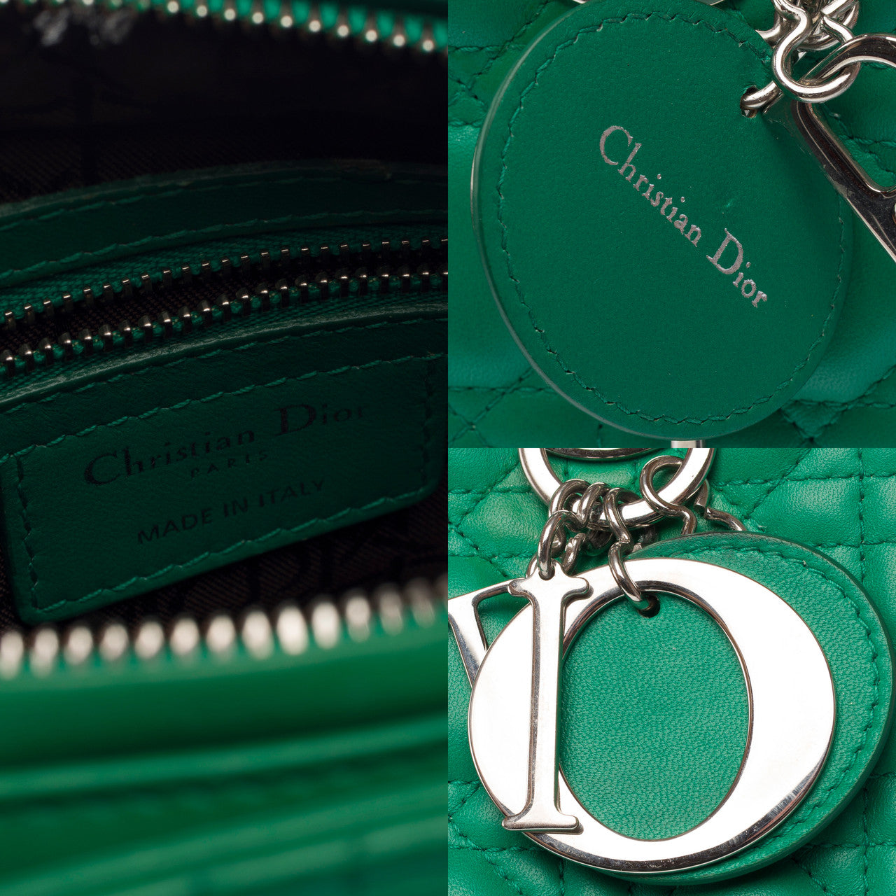 Sac DIOR Lady Dior en Cuir Vert - 102965