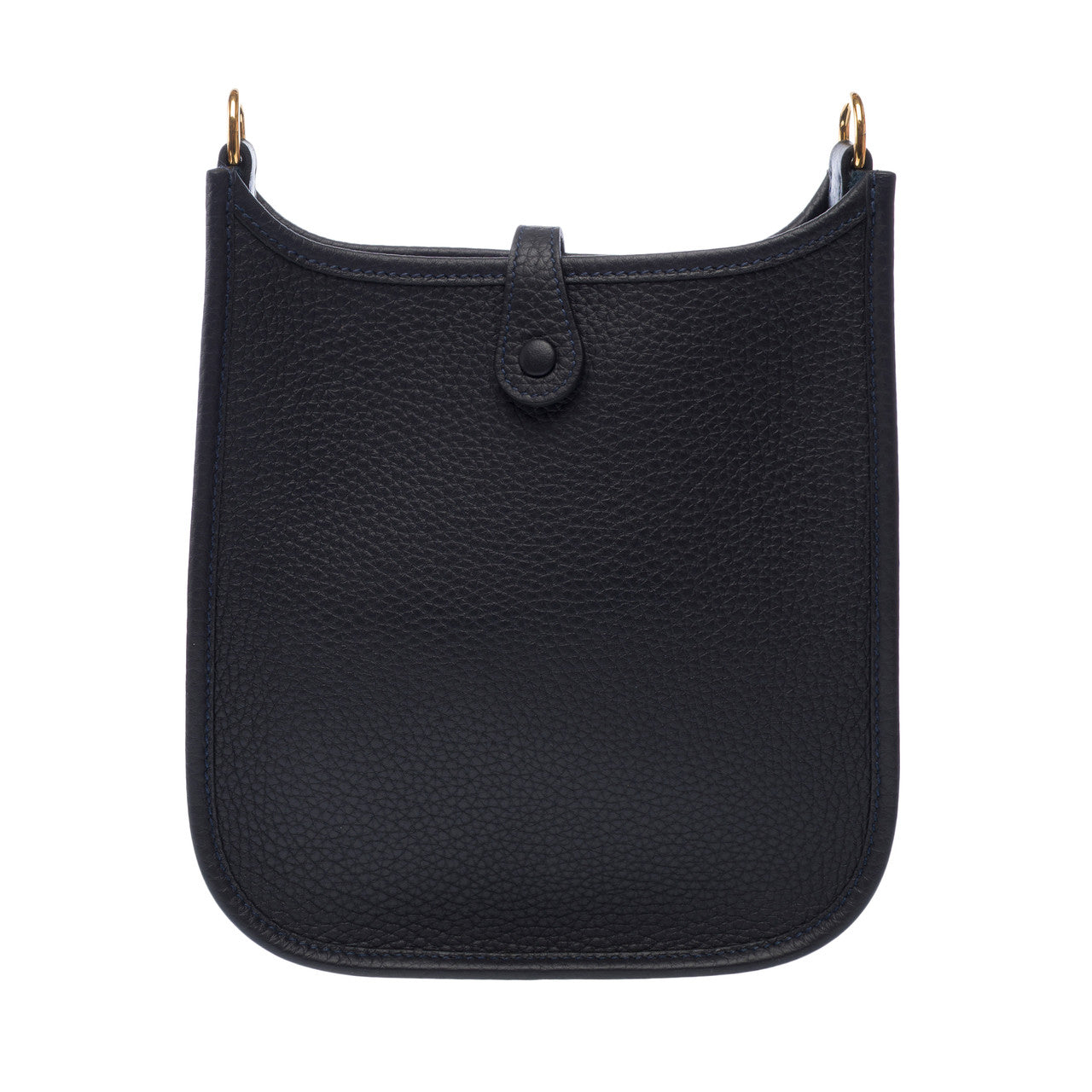 Sac HERMES Mini Evelyne en Cuir Bleu Marine - 102966