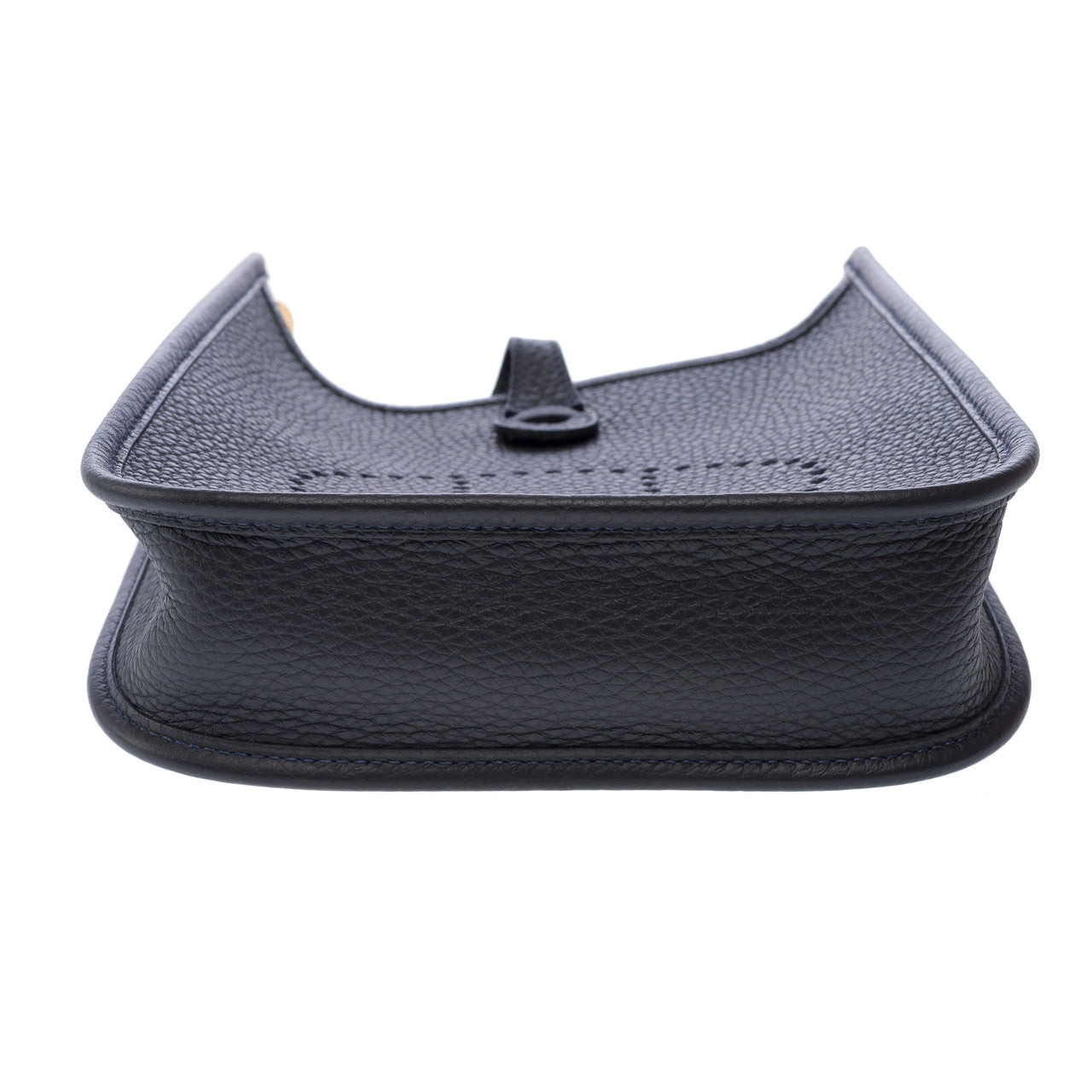 Sac HERMES Mini Evelyne en Cuir Bleu Marine - 102966