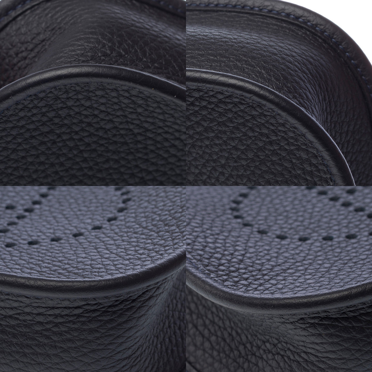 Sac HERMES Mini Evelyne en Cuir Bleu Marine - 102966