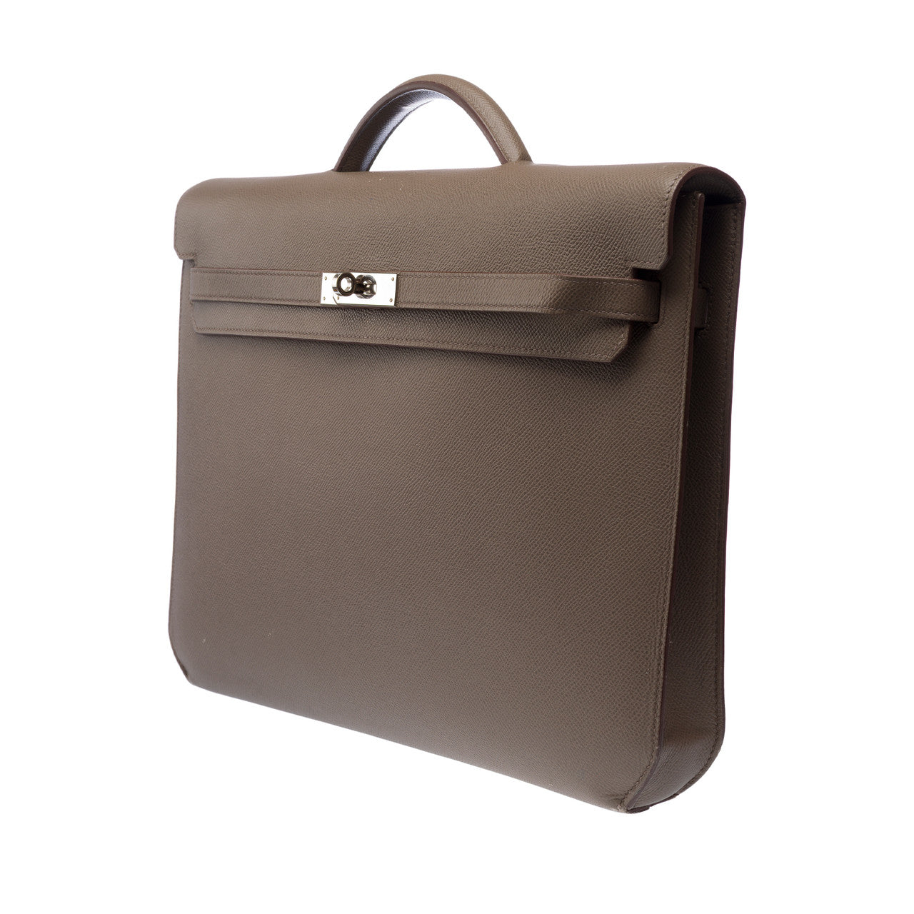 Sac HERMES Kelly Depeches en Cuir Gris - 102969