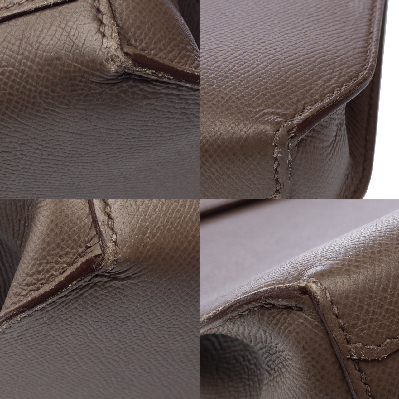 Sac HERMES Kelly Depeches en Cuir Gris - 102969
