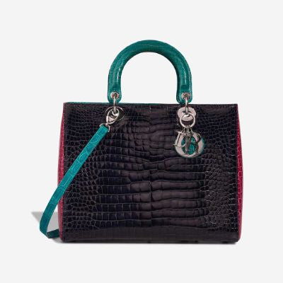 Sac DIOR Lady Dior en Cuirs exotiques Violet - 103013