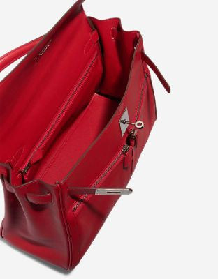 Sac HERMES Kelly Lakis en Cuir Rouge - 102983