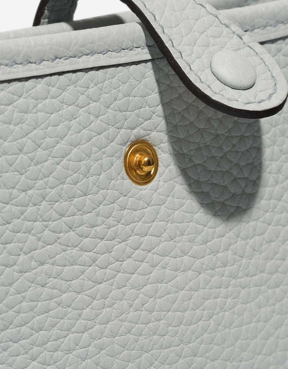 Sac HERMES Mini Evelyne en Cuir Bleu - 102989