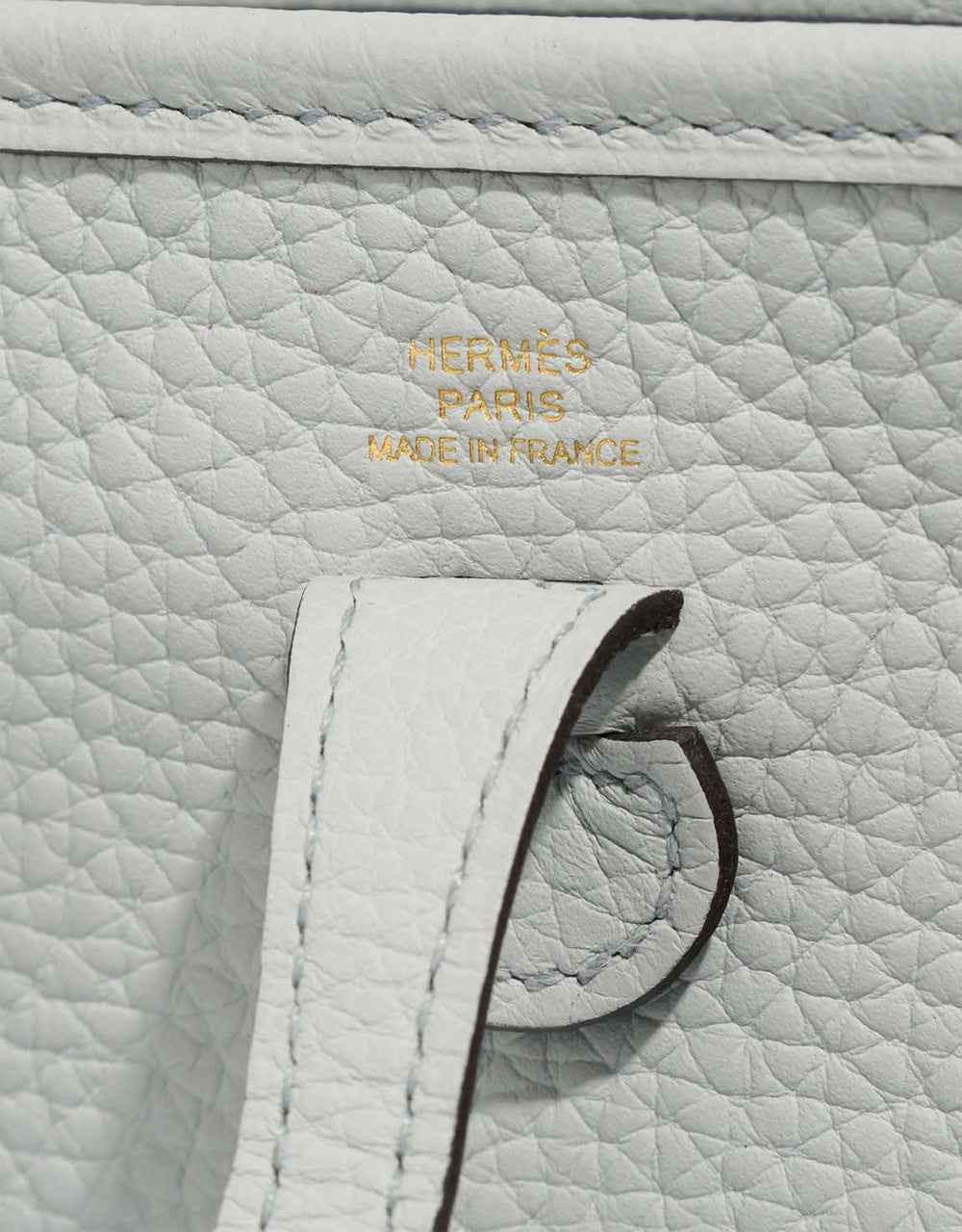 Sac HERMES Mini Evelyne en Cuir Bleu - 102989