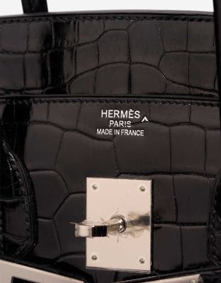 Sac HERMES Birkin 35 en Cuirs exotiques Noir - 102991