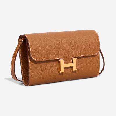 Sac HERMES Constance en Cuir Doré - 102992