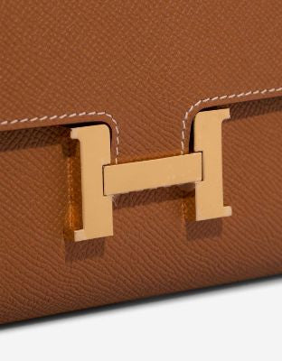 Sac HERMES Constance en Cuir Doré - 102992