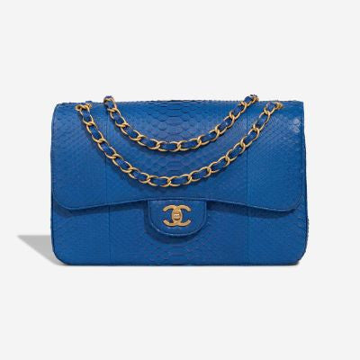 Sac CHANEL Timeless/Classique en Cuirs exotiques Bleu - 102993