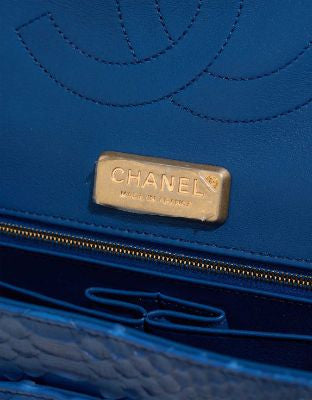 Sac CHANEL Timeless/Classique en Cuirs exotiques Bleu - 102993
