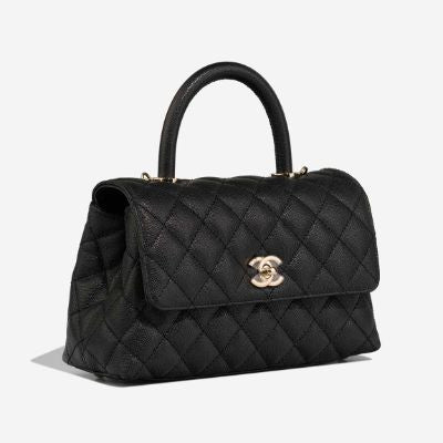 Sac CHANEL Coco Handle en Cuir Noir - 102978