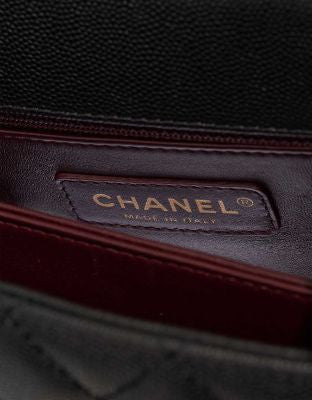 Sac CHANEL Coco Handle en Cuir Noir - 102978