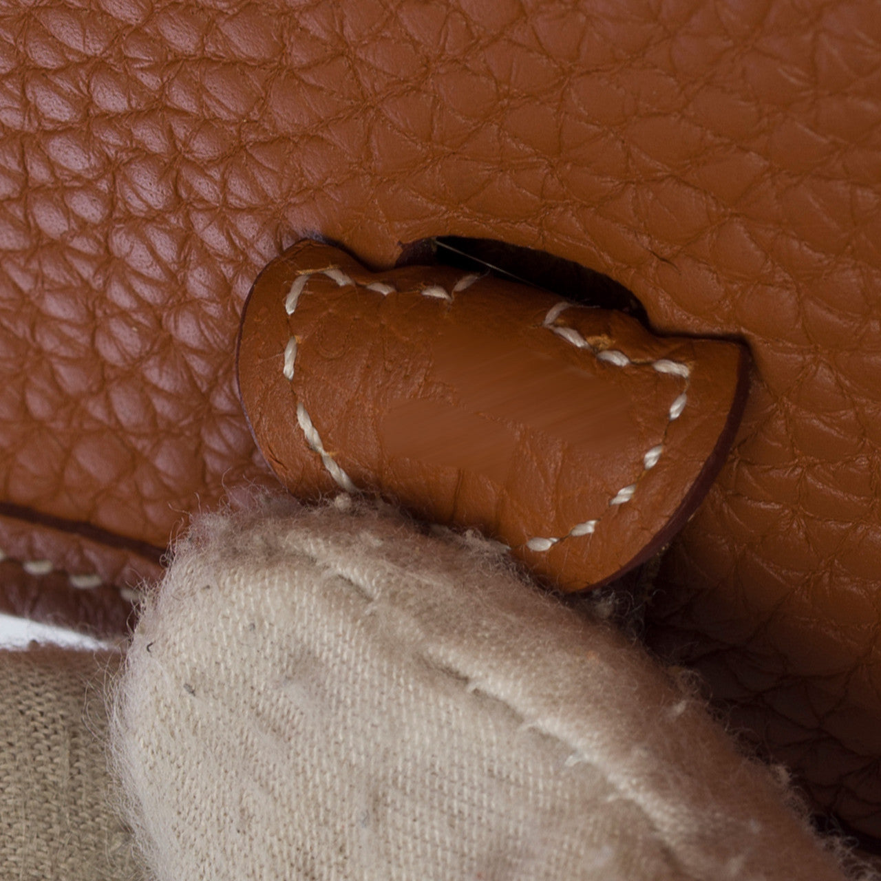 Sac HERMES Mini Evelyne en Cuir Doré - 103049