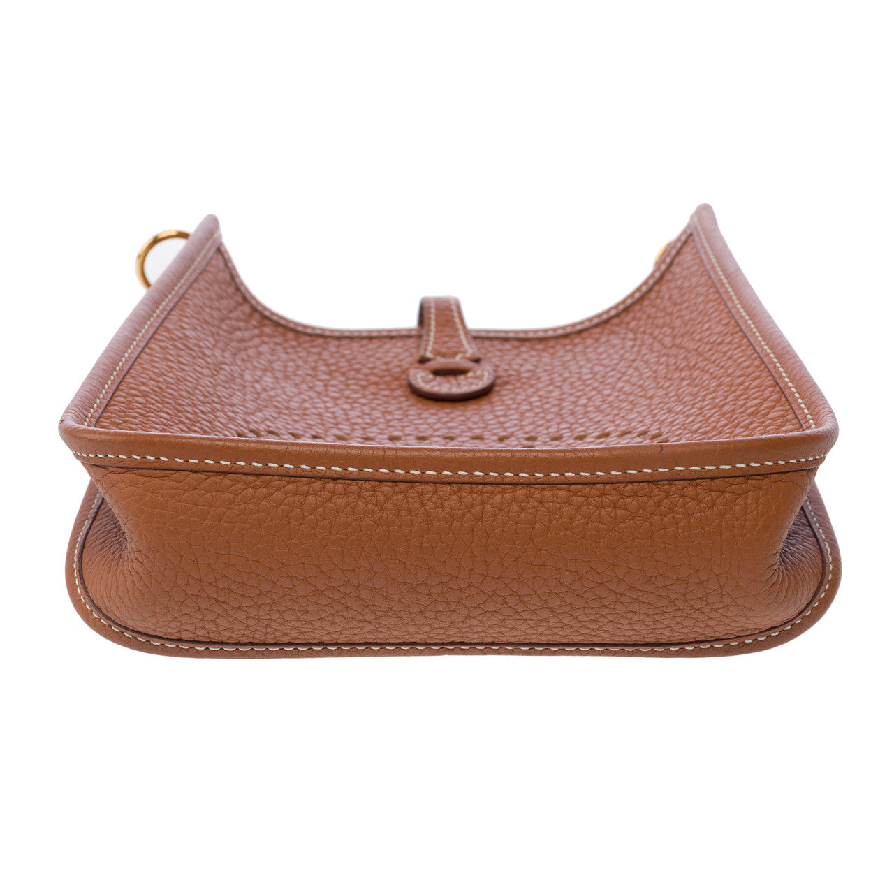 Sac HERMES Mini Evelyne en Cuir Doré - 103049