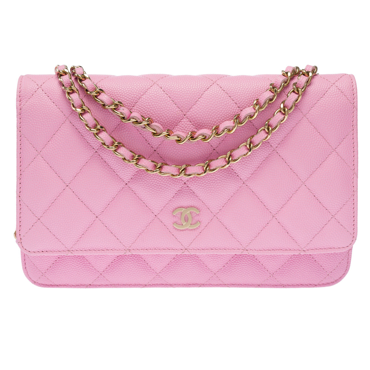 Sac CHANEL Wallet on Chain en Cuir Rose - 103065