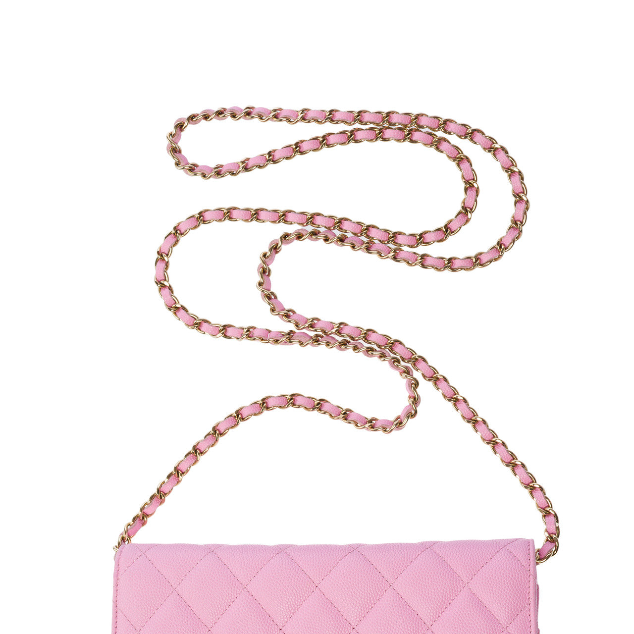Sac CHANEL Wallet on Chain en Cuir Rose - 103065