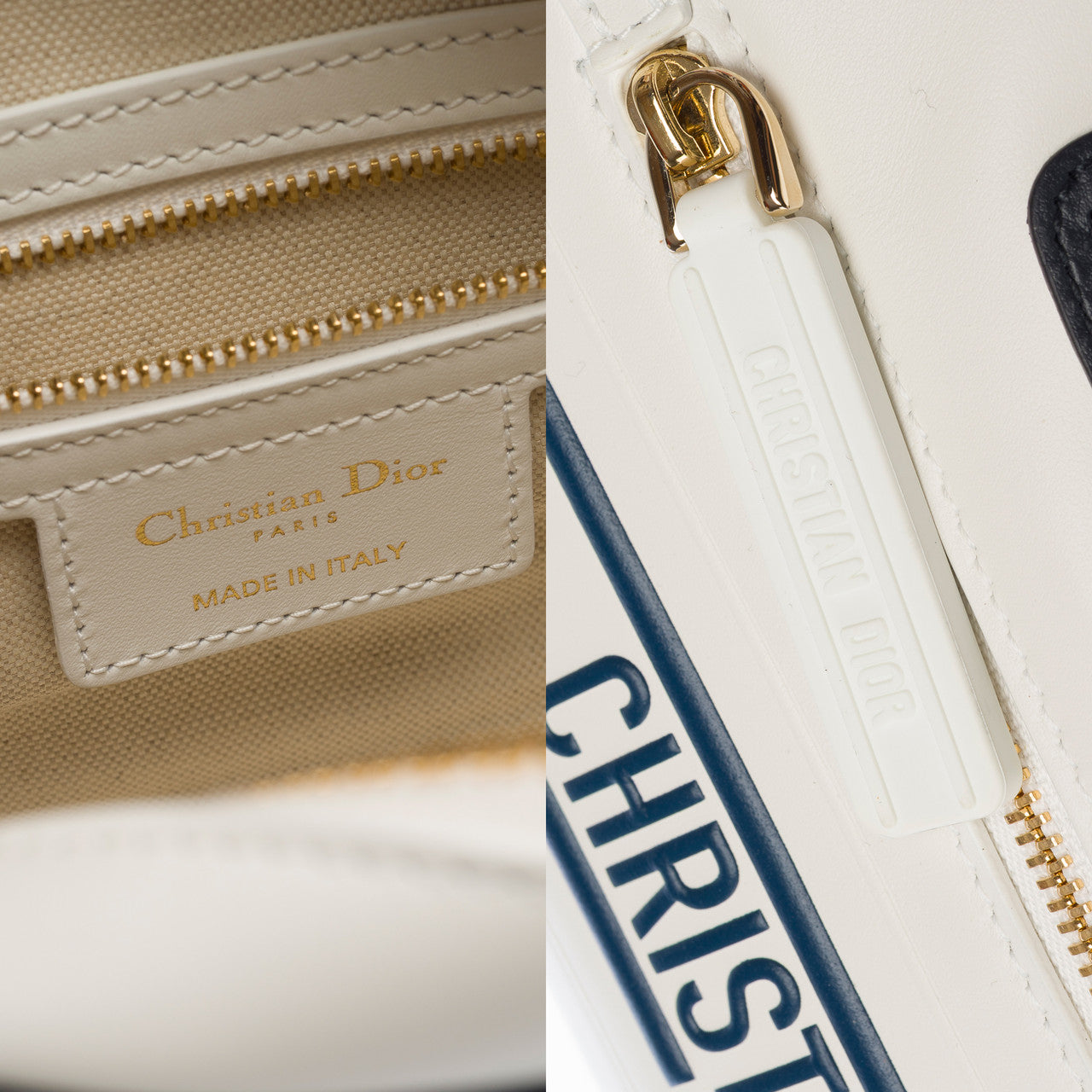 Sac DIOR en Cuir Blanc - 103076