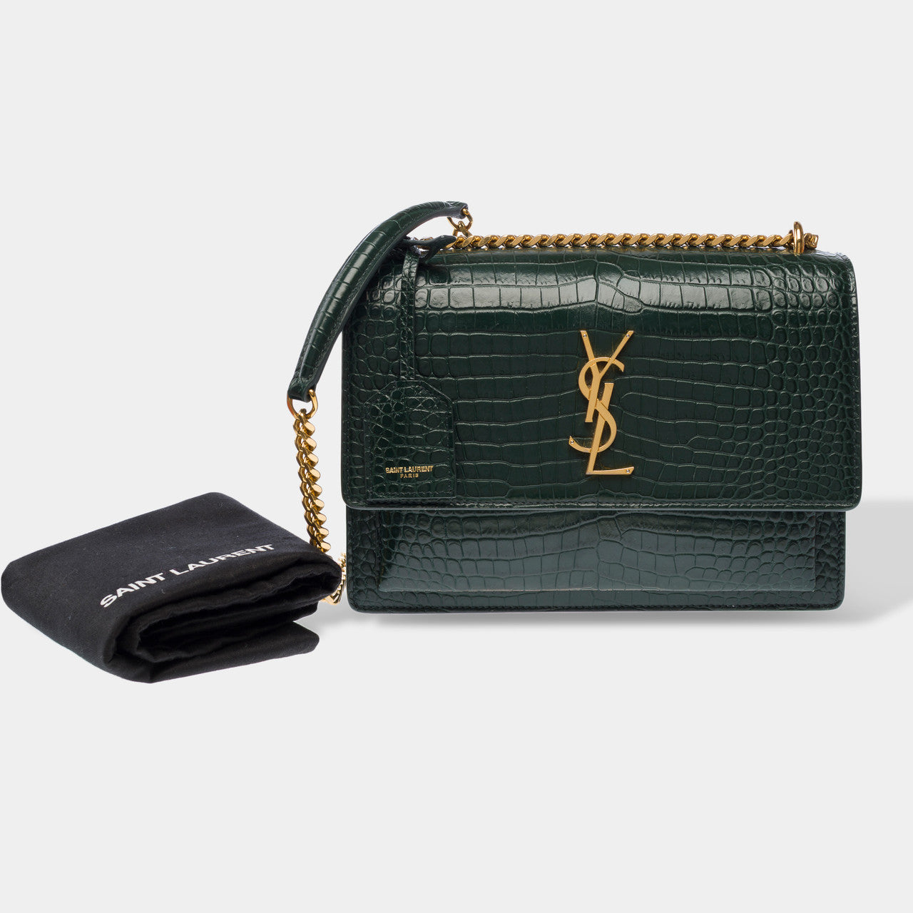 Sac YVES SAINT LAURENT en Cuir Vert - 103052