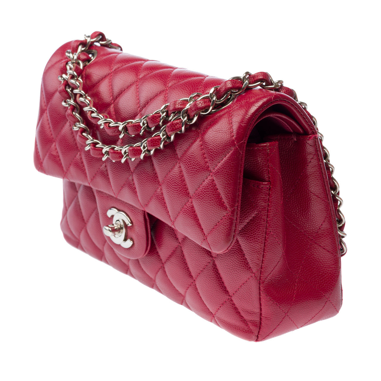 Sac CHANEL Timeless/Classique en Cuir Rouge - 103056