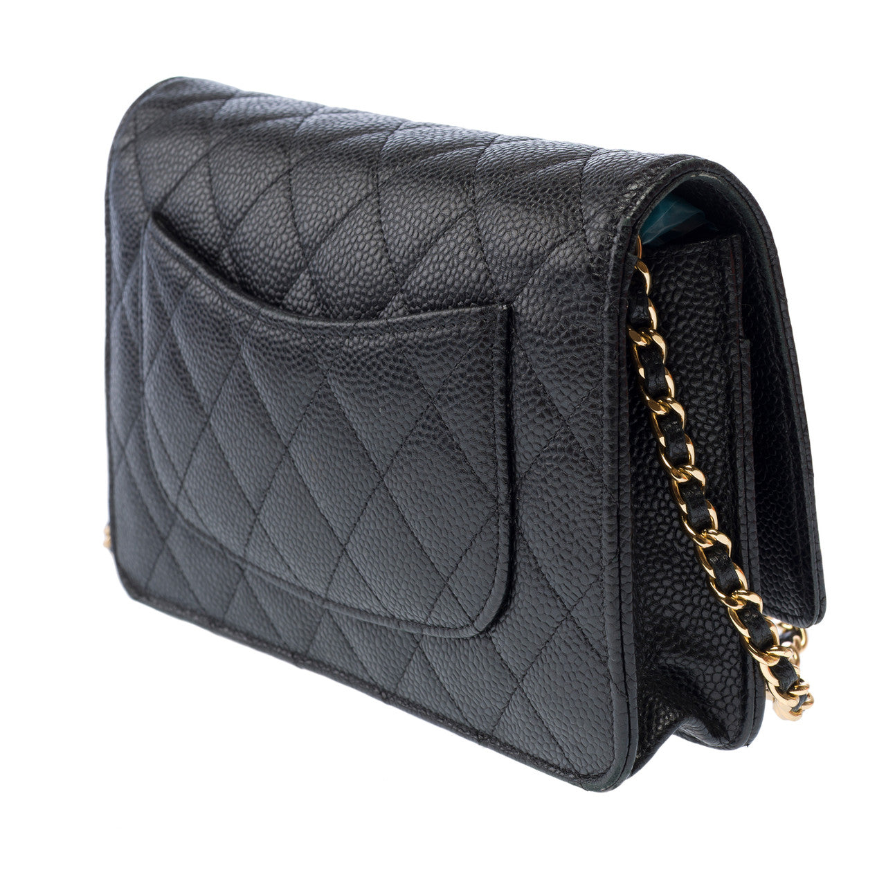 Sac CHANEL Wallet on Chain en Cuir Noir - 103062