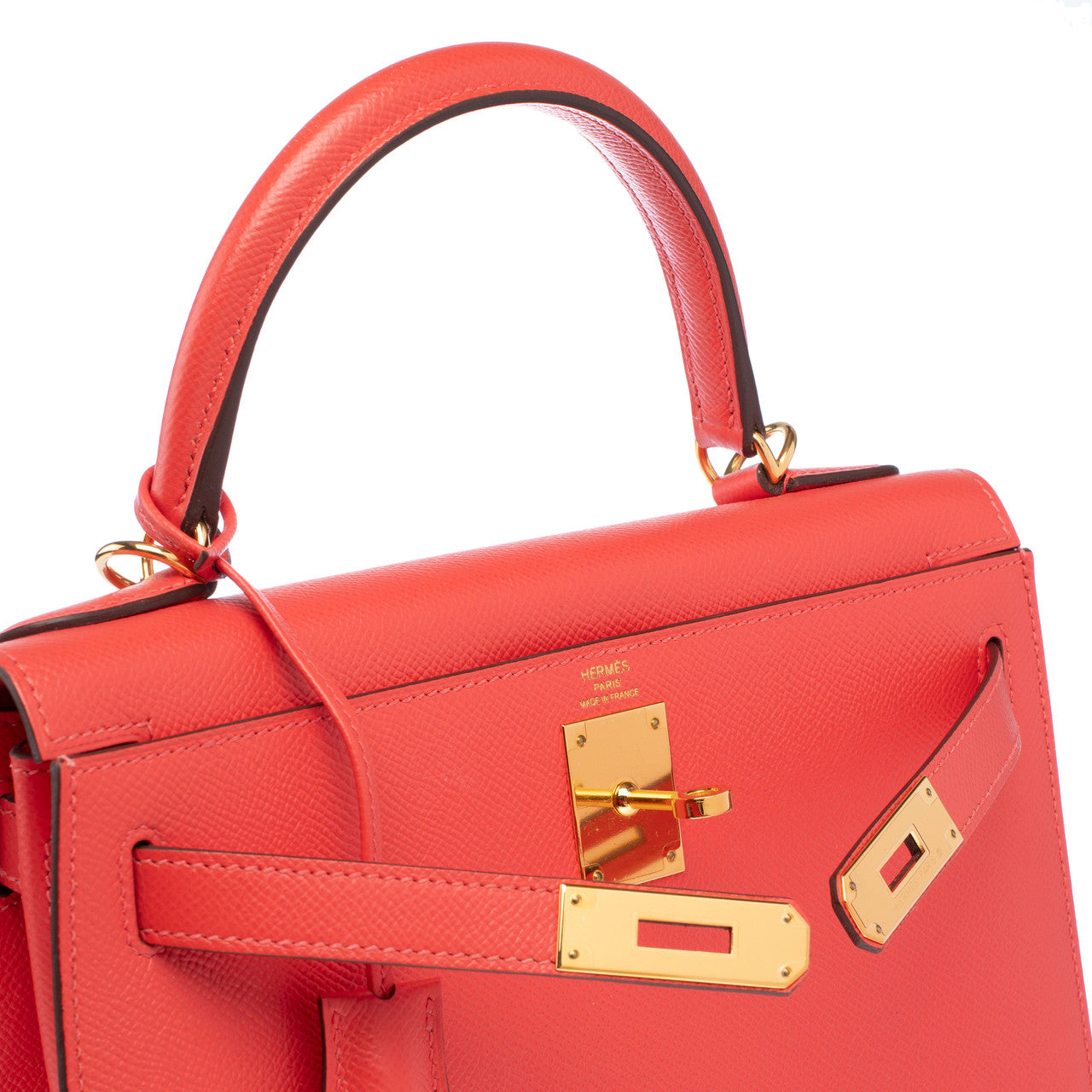 Sac HERMES Kelly 28 en Cuir Rose - 103086