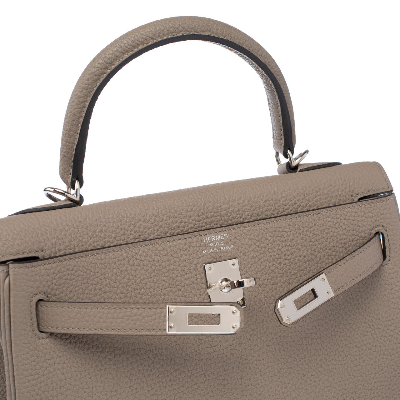 Sac HERMES Kelly 25 en Cuir Gris - 103105