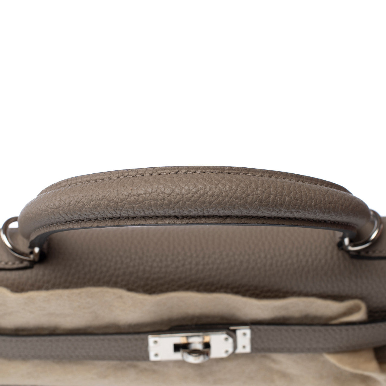 Sac HERMES Kelly 25 en Cuir Gris - 103105