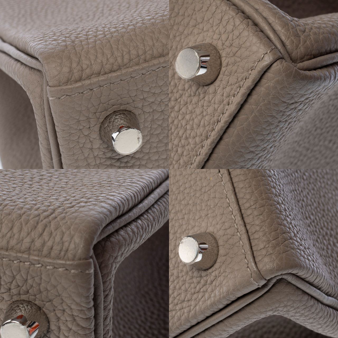 Sac HERMES Kelly 25 en Cuir Gris - 103105