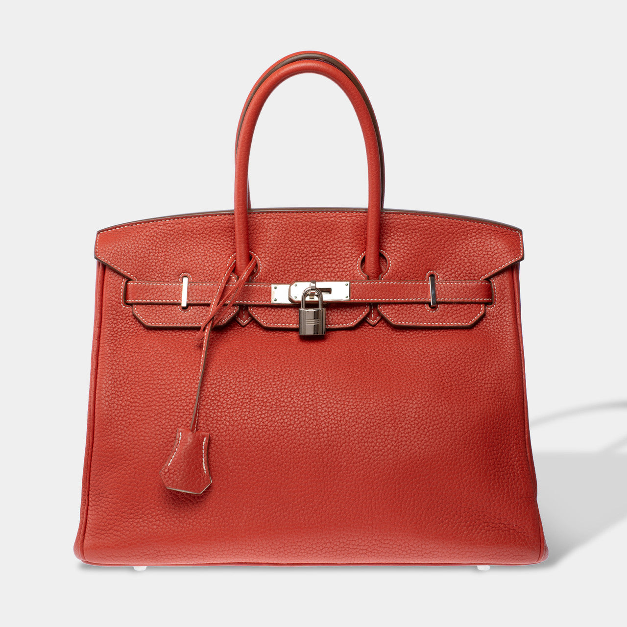 Sac HERMES Birkin 35 en Cuir Rouge - 103111