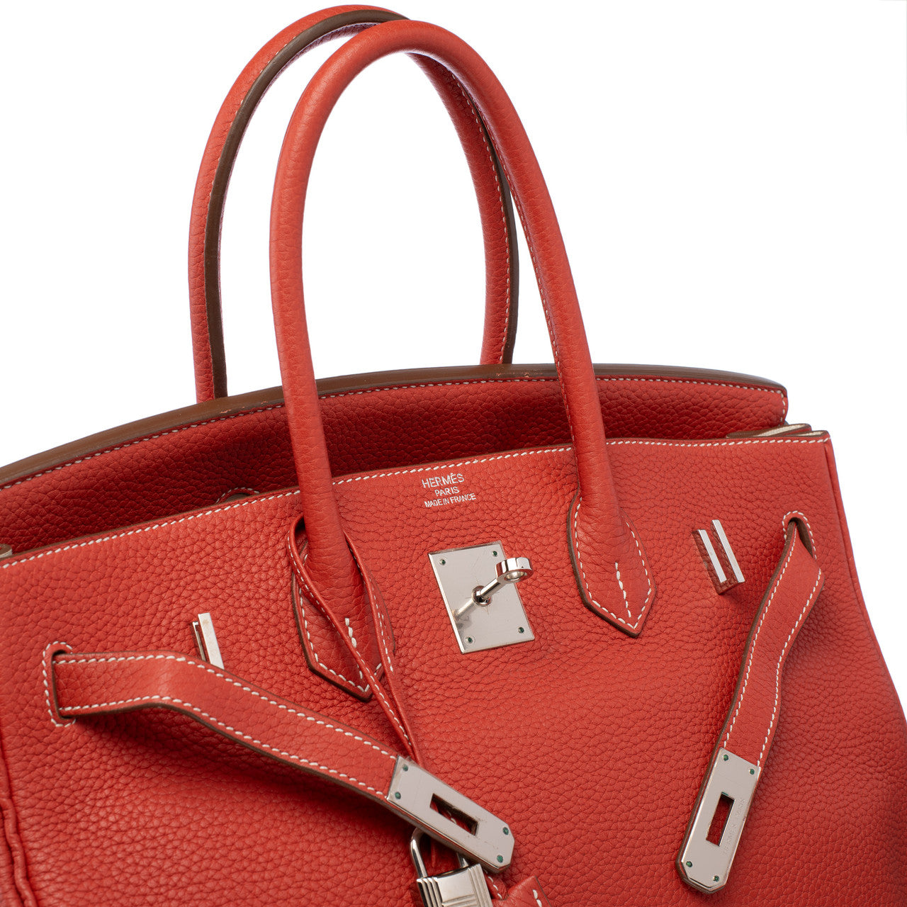 Sac HERMES Birkin 35 en Cuir Rouge - 103111