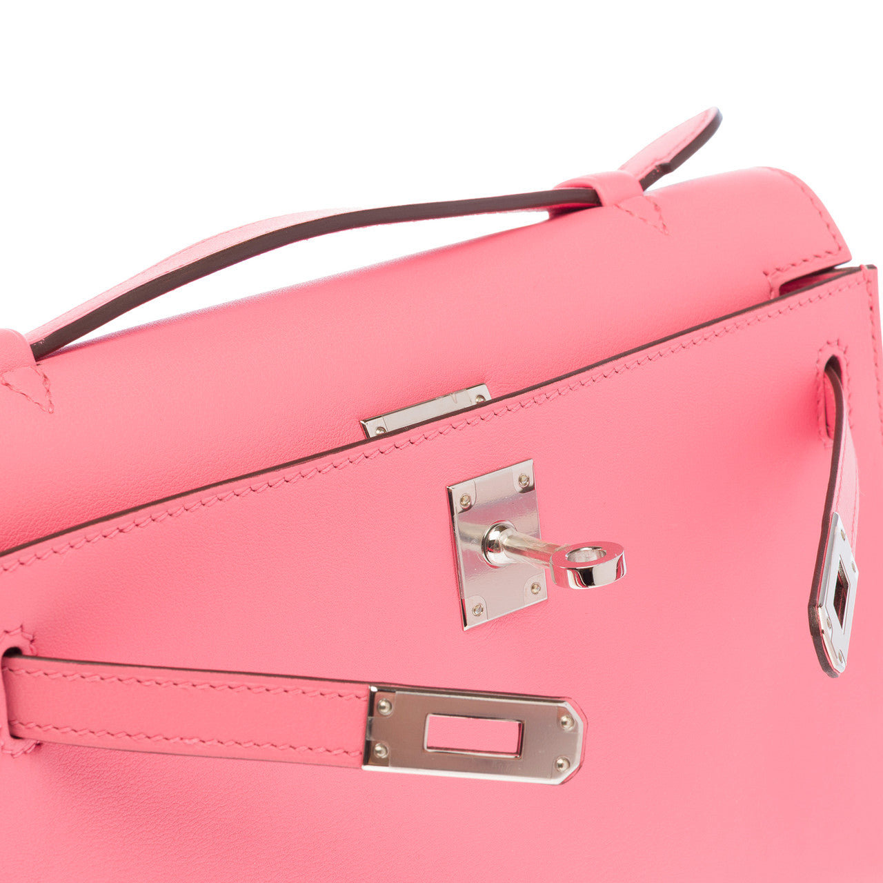 Sac HERMES Kelly Mini en Cuir Rose - 103132