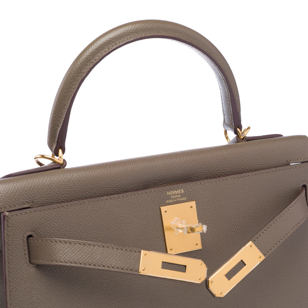 Sac HERMES Kelly 28 en Cuir Gris - 103124