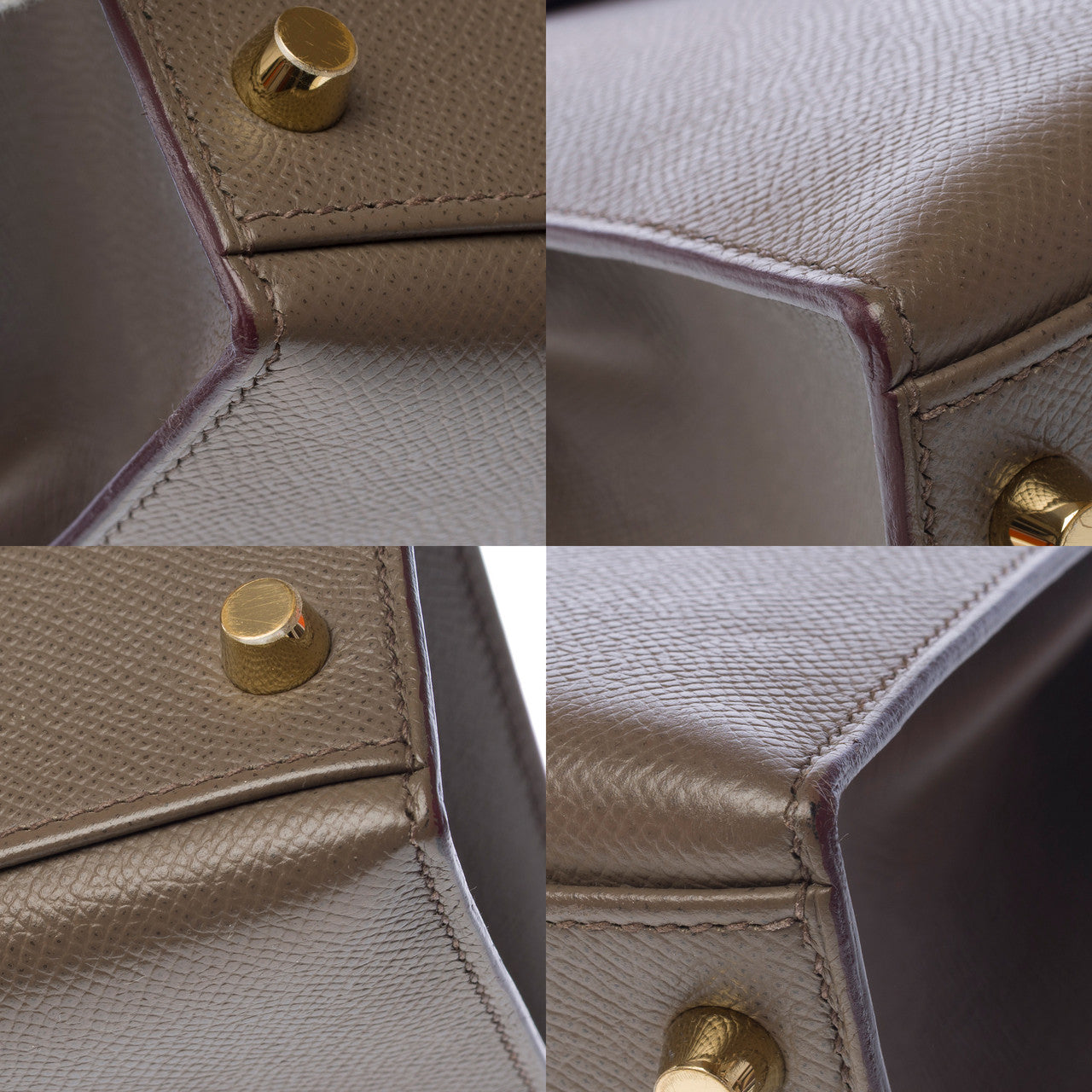 Sac HERMES Kelly 28 en Cuir Gris - 103124