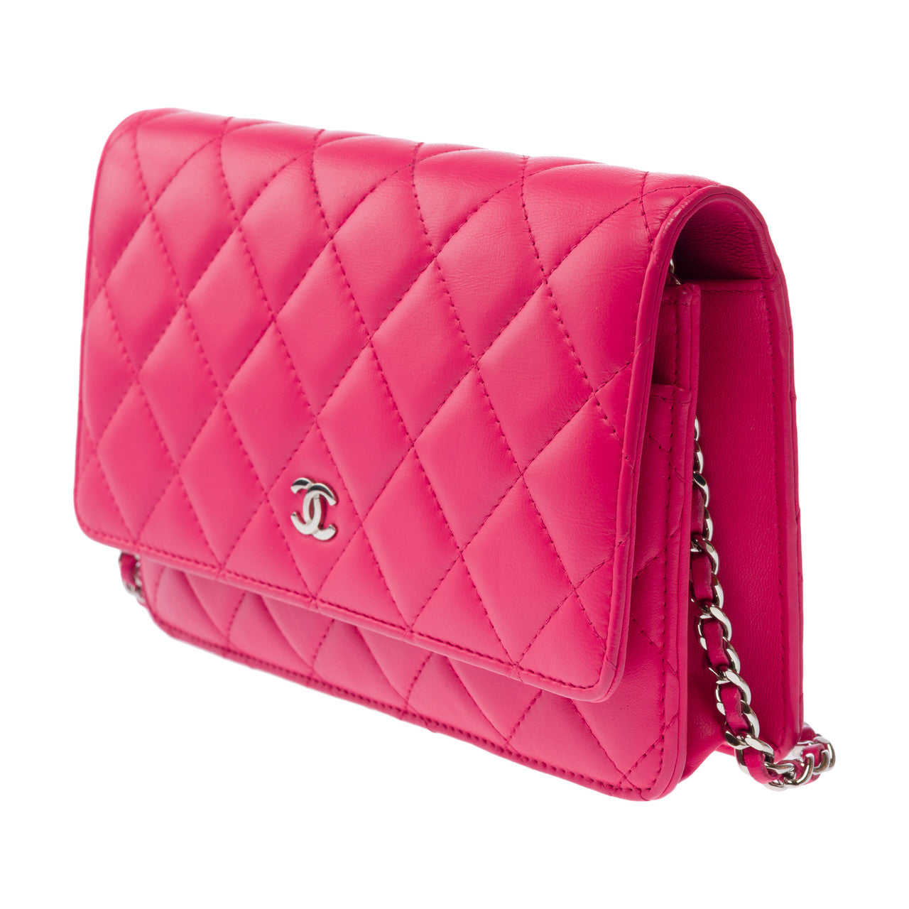 Sac CHANEL Wallet on Chain en Cuir Rose - 103069