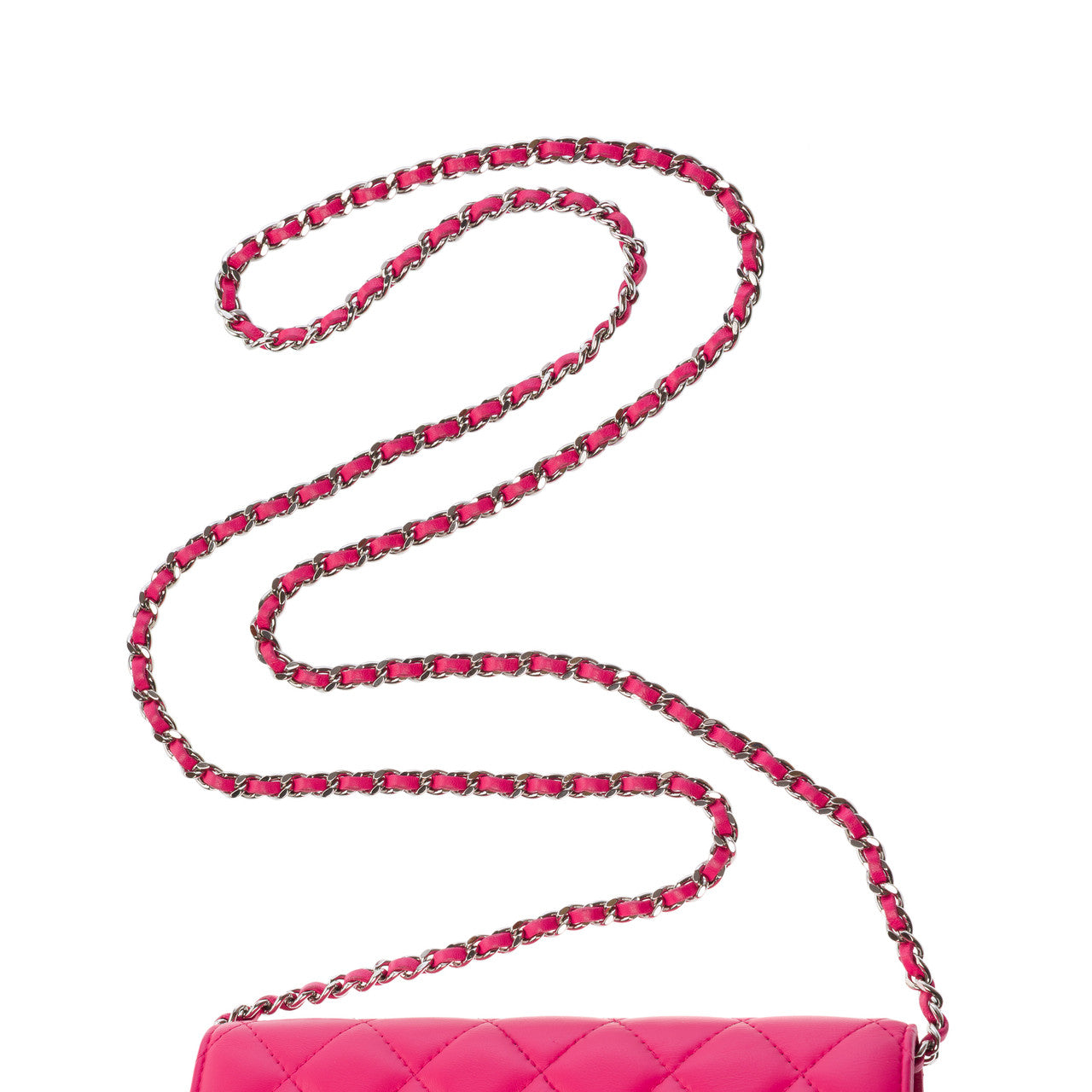 Sac CHANEL Wallet on Chain en Cuir Rose - 103069