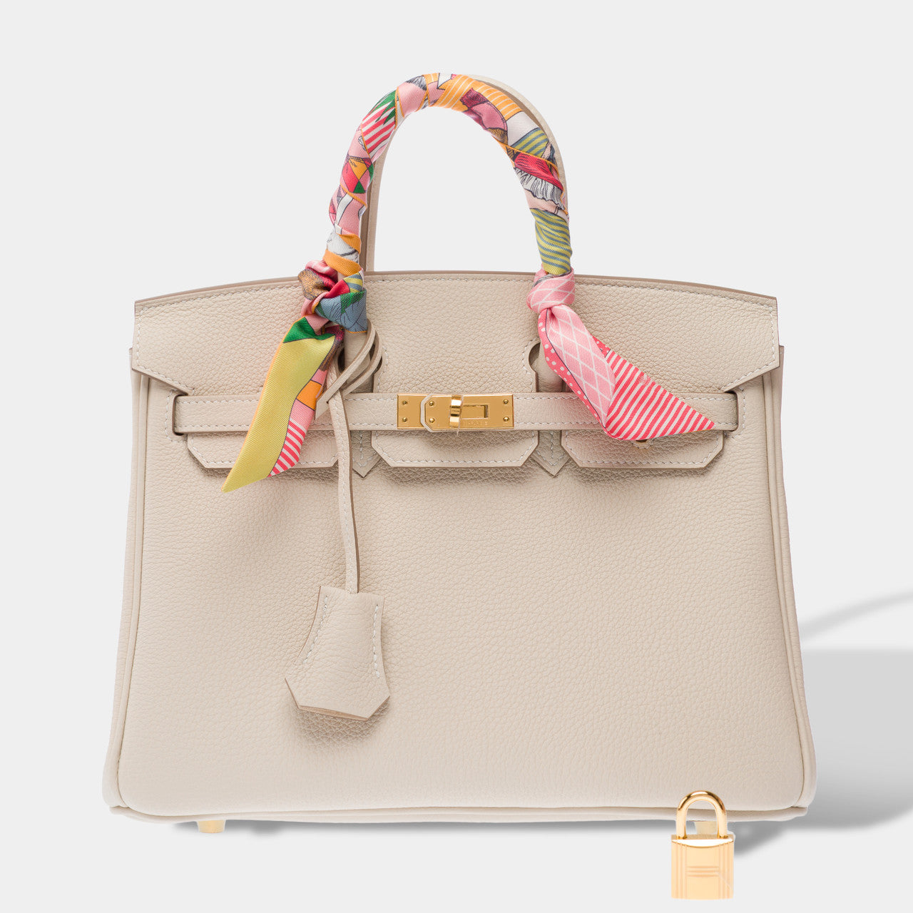 Sac HERMES Birkin 25 en Cuir Blanc - 103162