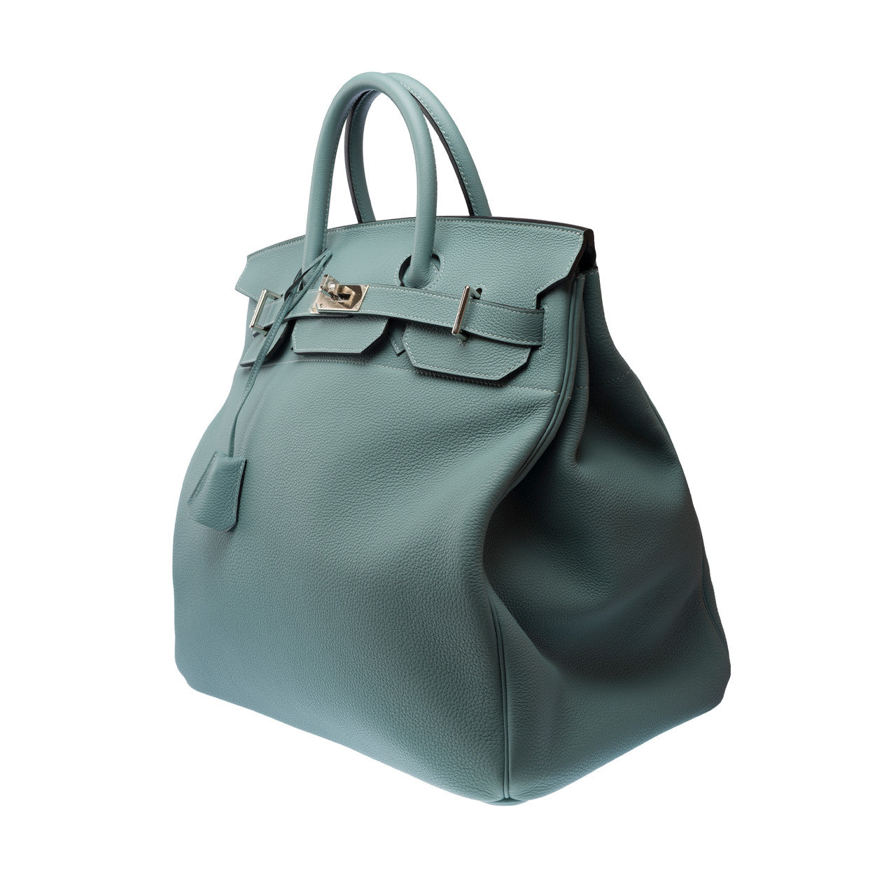 Sac HERMES Haut a Courroies en Cuir Bleu - 103133