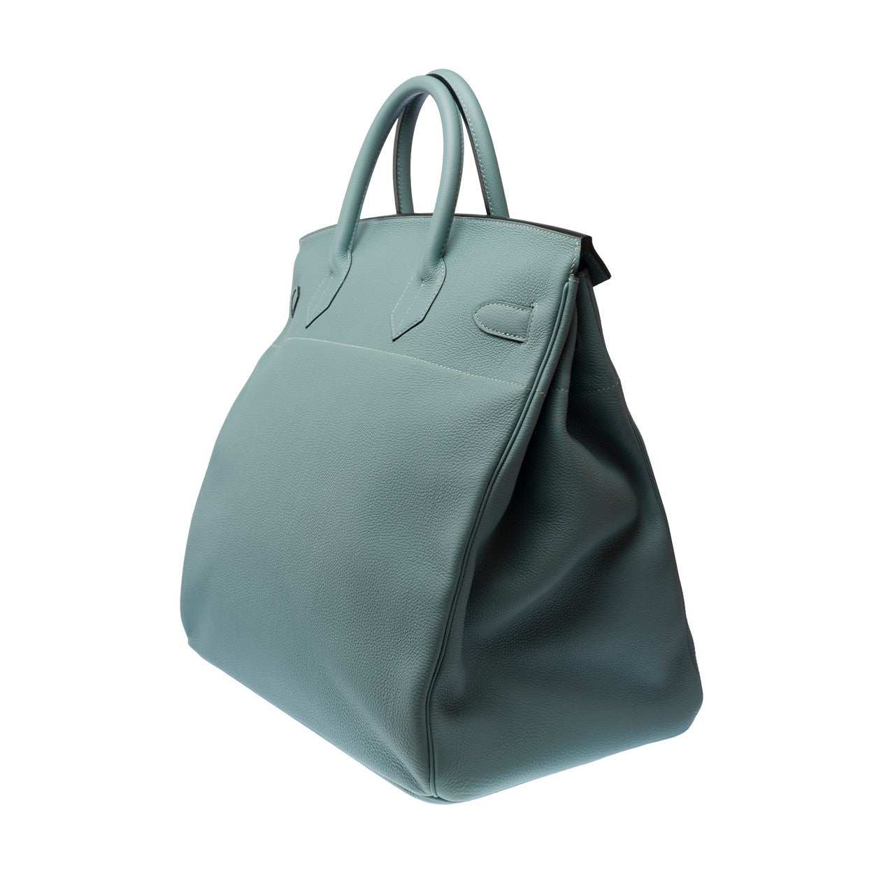 Sac HERMES Haut a Courroies en Cuir Bleu - 103133