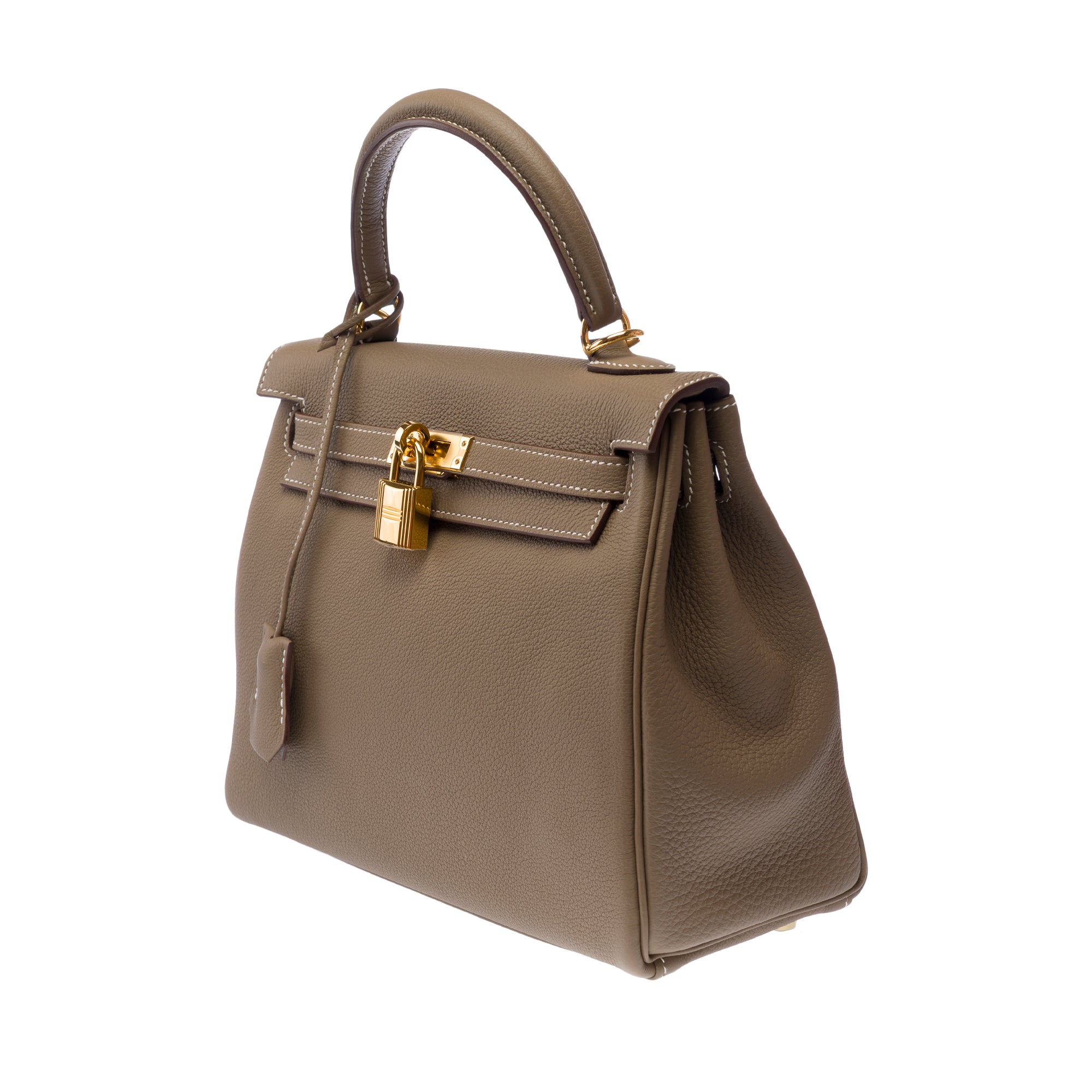 HERMES Kelly 25 Bag in Tufted Leather - 103178