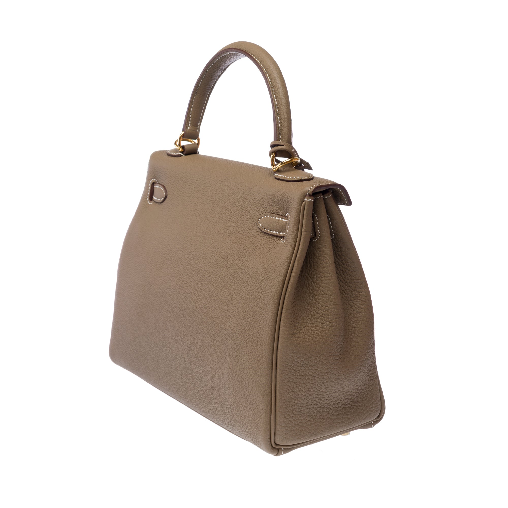 HERMES Kelly 25 Bag in Tufted Leather - 103178
