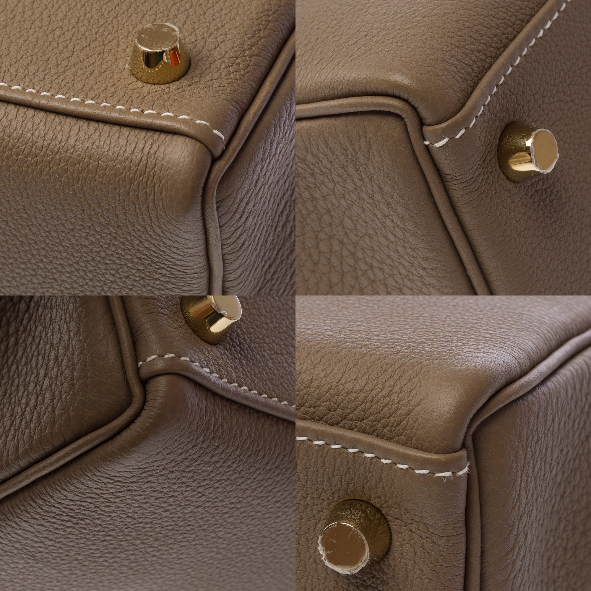 HERMES Kelly 25 Bag in Tufted Leather - 103178