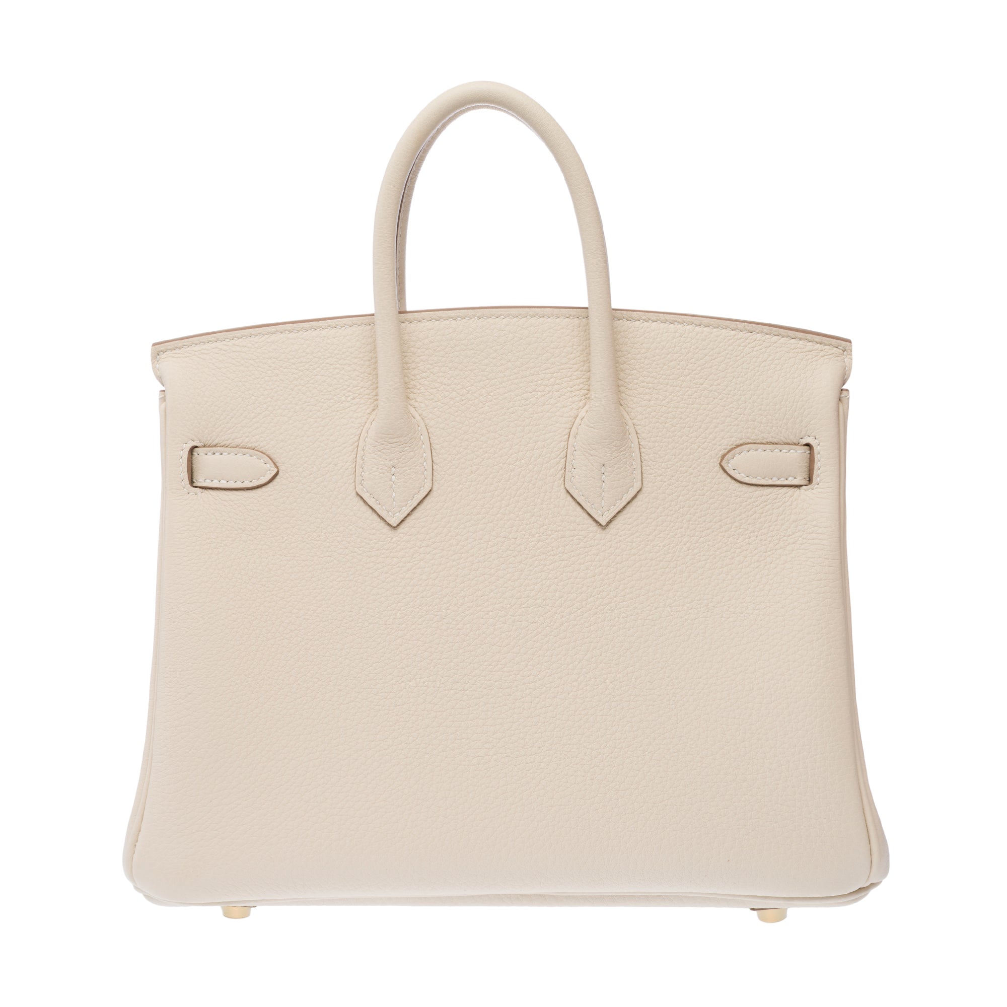 Sac HERMES Birkin 25 en Cuir Blanc - 103187