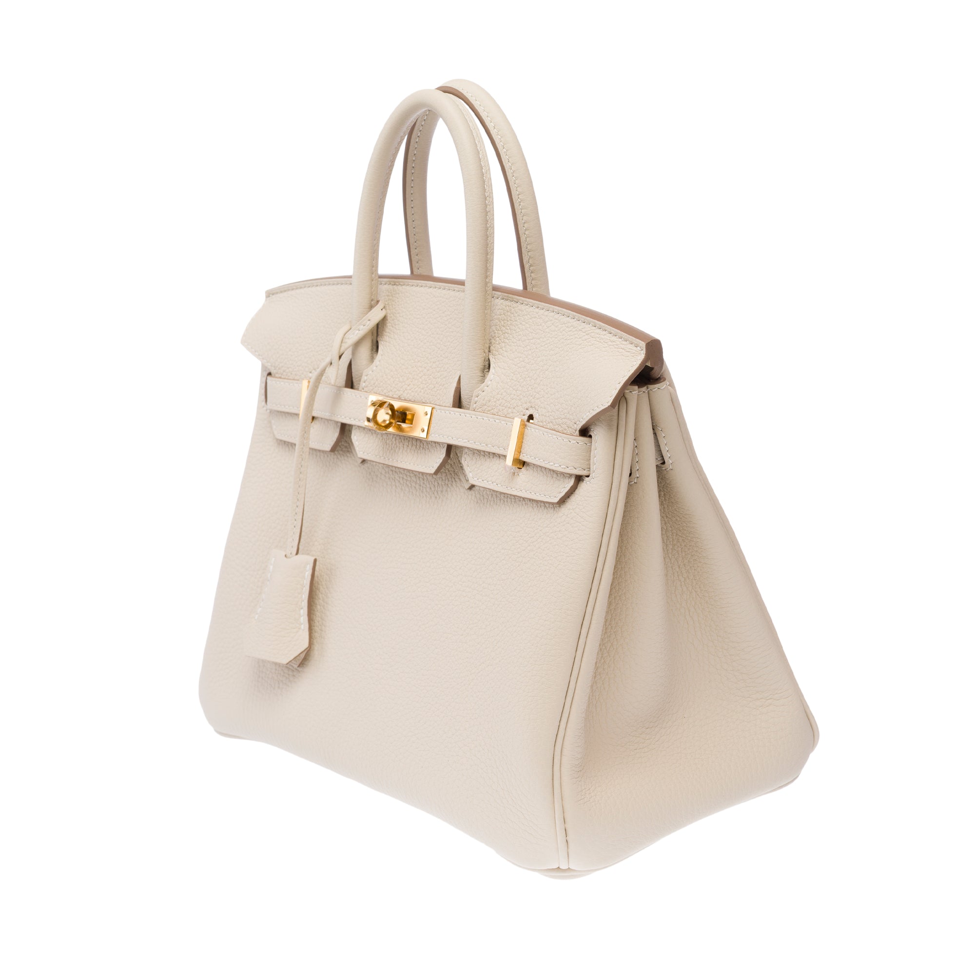 Sac HERMES Birkin 25 en Cuir Blanc - 103187
