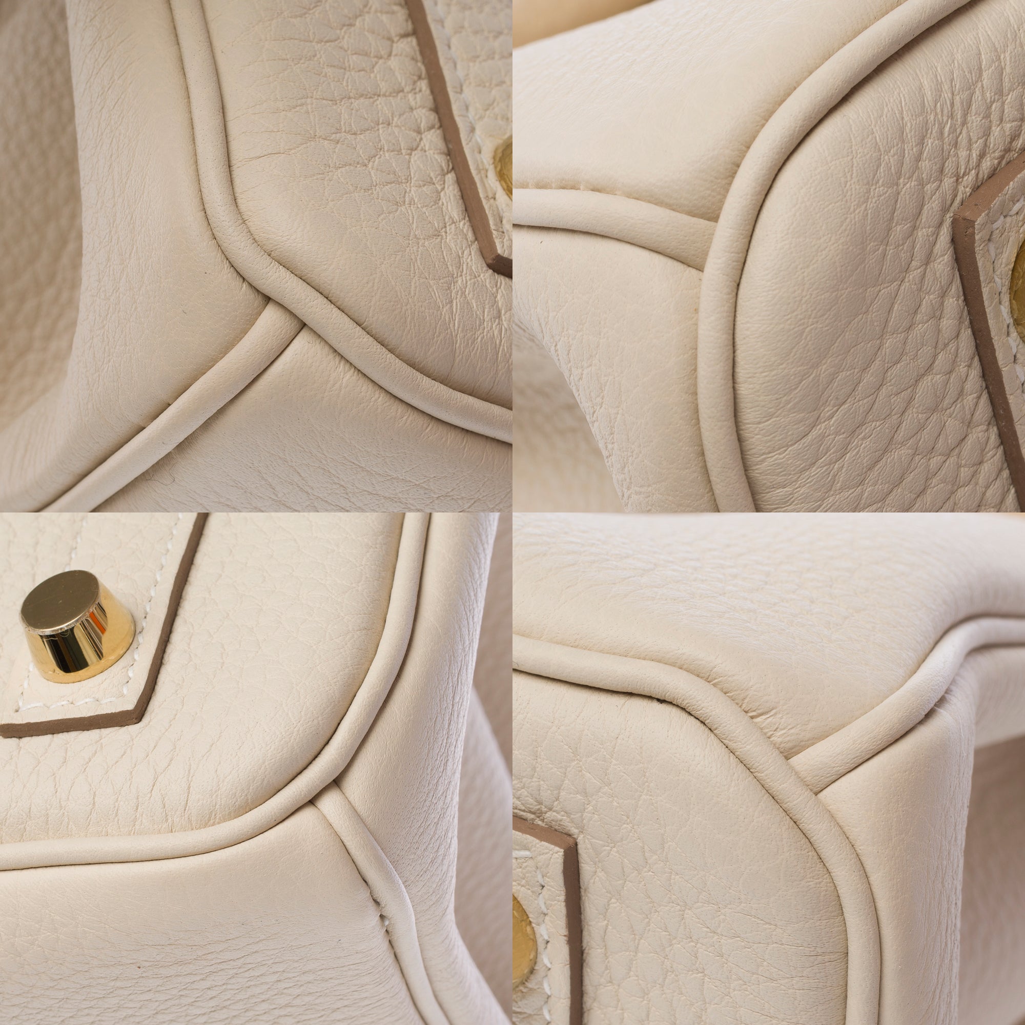 Sac HERMES Birkin 25 en Cuir Blanc - 103187