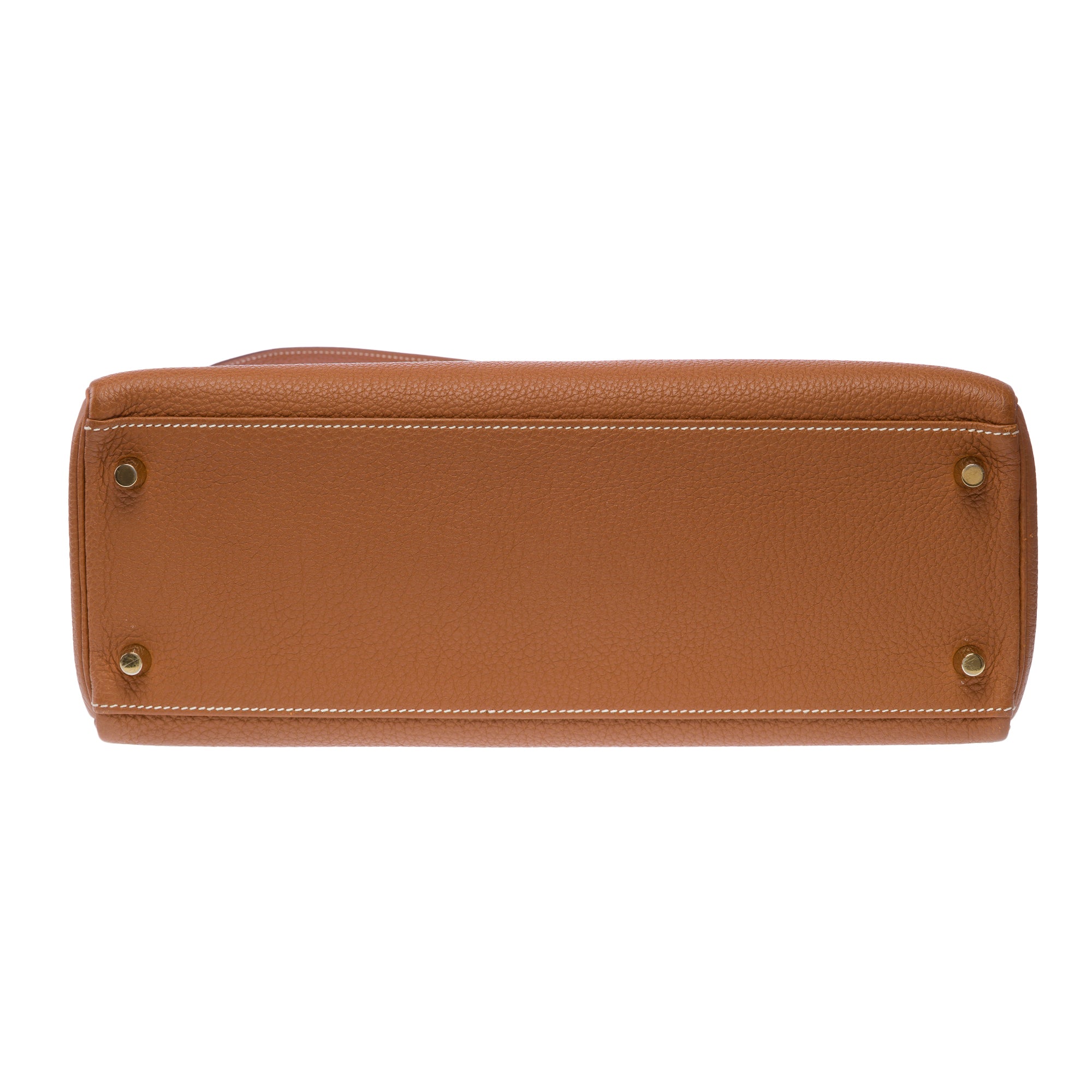 Sac HERMES Kelly 32 en Cuir Doré - 103188