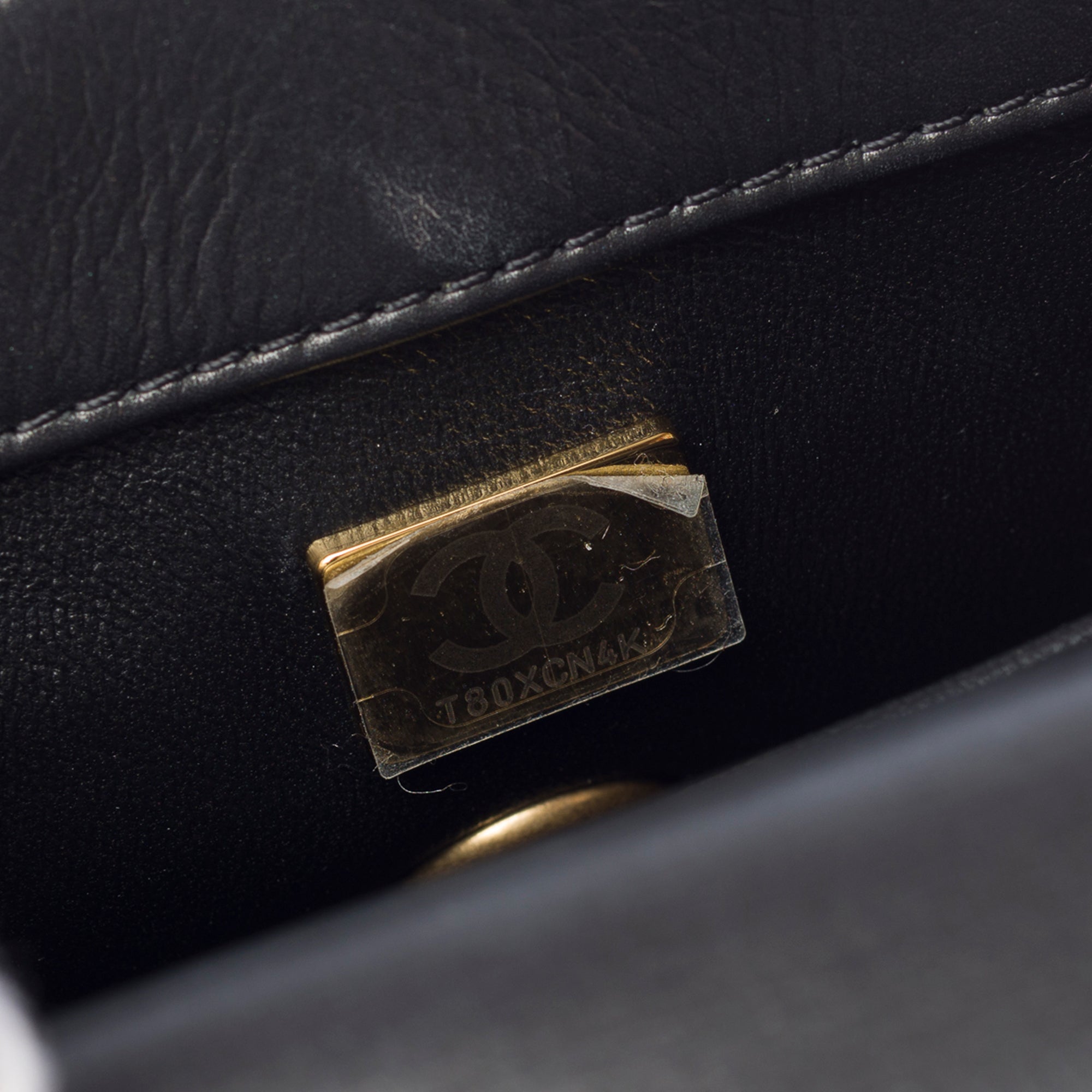 Sac CHANEL Coco Handle en Cuir Noir - 103186