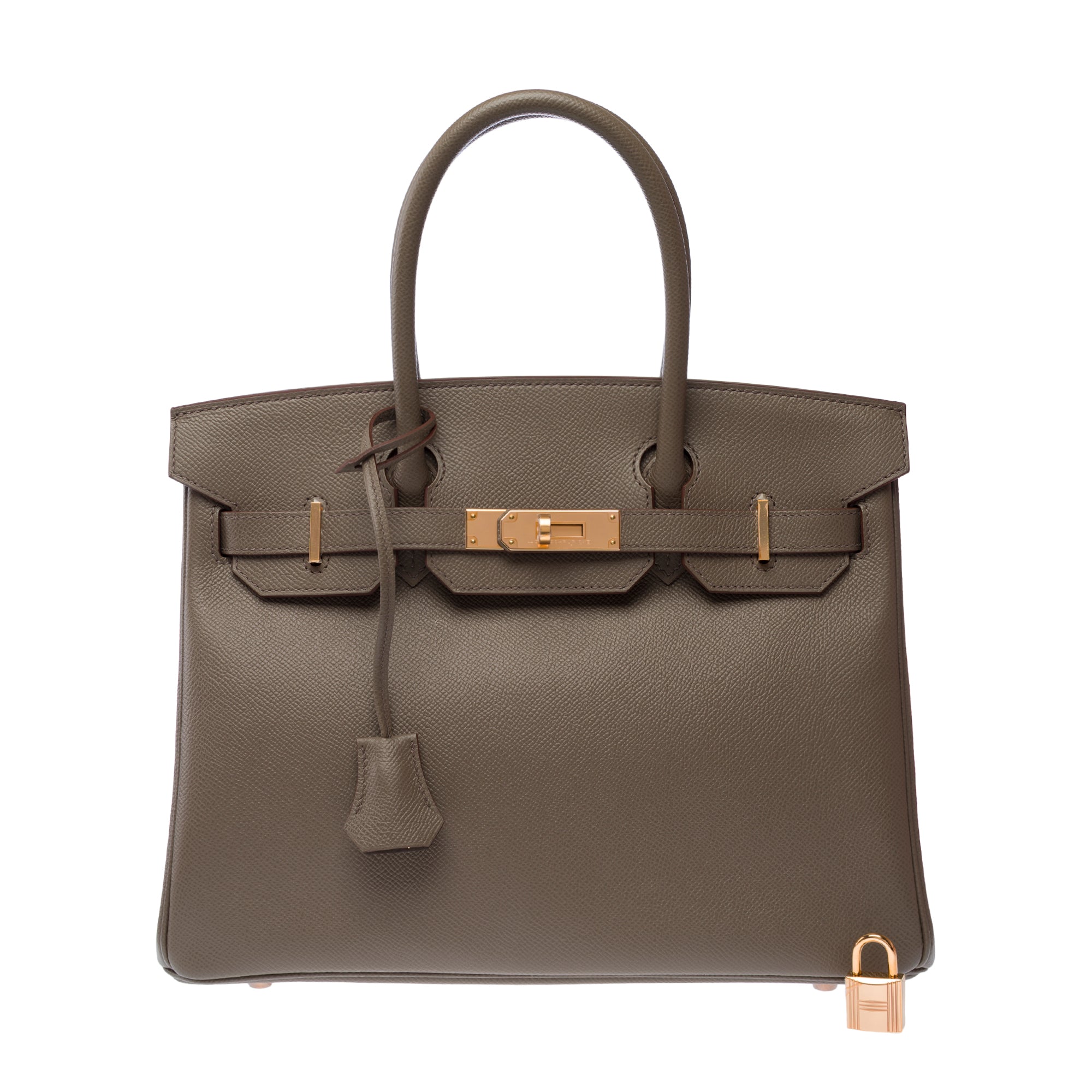 Sac HERMES Birkin 30 en Cuir Gris - 103190