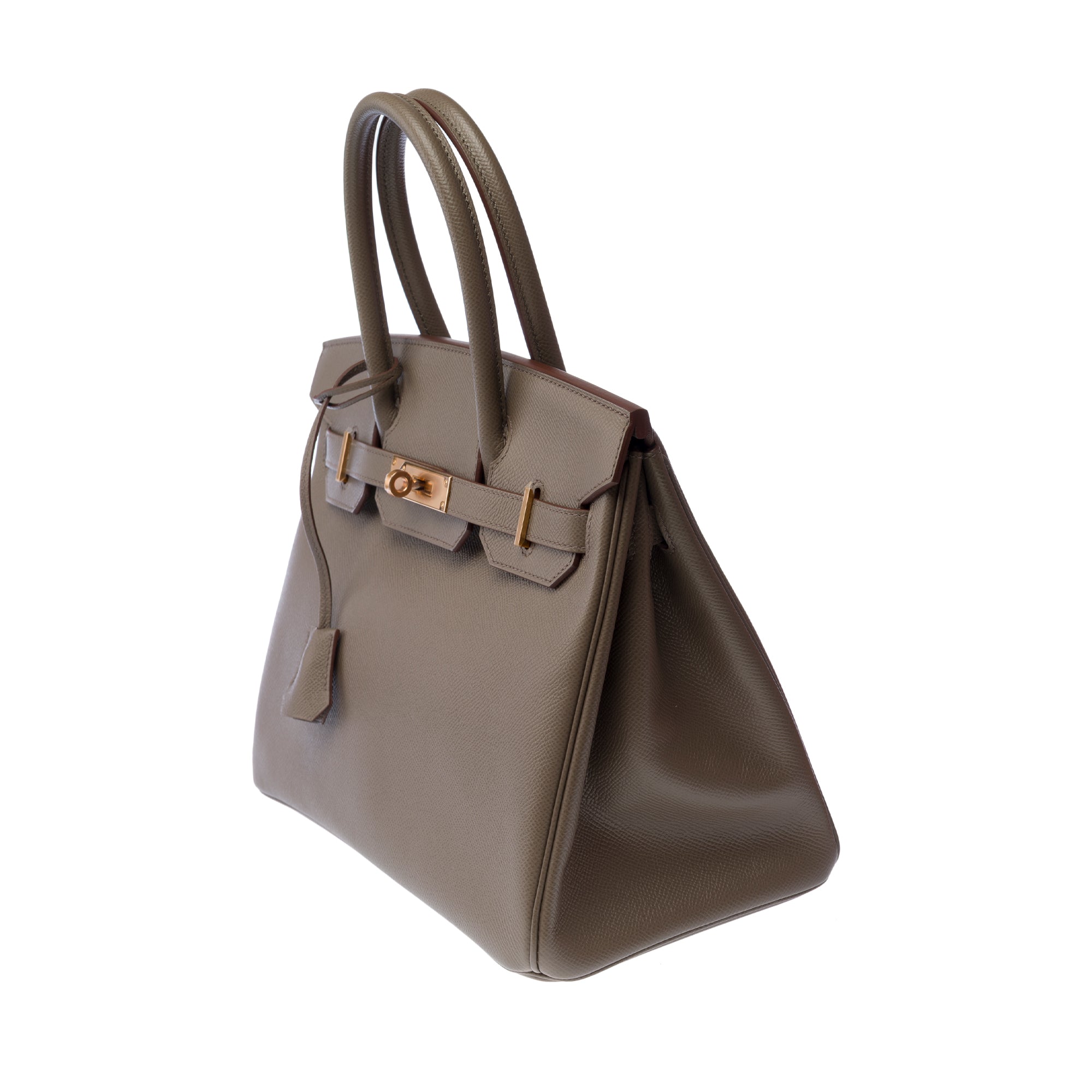 Sac HERMES Birkin 30 en Cuir Gris - 103190